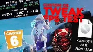 does tweaking actually work? pt.7 (k3rnel OS) 23h2 fortnite fps test 4060 12400f #tweaking #fpsboost