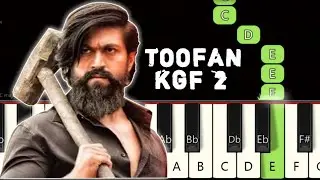 Toofan Song | KGF 2 | Piano tutorial | Piano Notes | Piano Online 