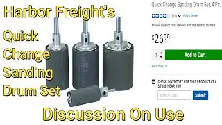 Harbor Freight's Quick Change Sanding Drum Set
