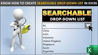 Searchable Drop Down List in Excel