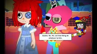 FNAF meets the TADC: Mistaken. Pomni meets Glamrock Freddy.