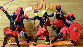 Ancient Egypt - Nubian mercenaries - modeling clay