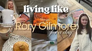 living like rory gilmore for a day 📚*romanticising study, coffee, cosy fall vlog*