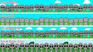 Mix all together characters in Sprunki .From Sprunki ( Modded vs Sprunked 2.0 vs Night Time vs R...)