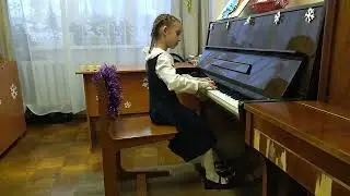 СИГАЛАЕВА ЕВА. 8 ЛЕТ. Р. ЛЕДЕНЕВ "ТИХО ВСЁ КРУГОМ", А. АЛЕКСАНДРОВ " НОВОГОДНЯЯ ПОЛЬКА".