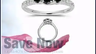 1/4 Ct Diamond and 3/5 Ct Black Diamond Three Stone Ring in 18K Gold - Mysolitaire.com