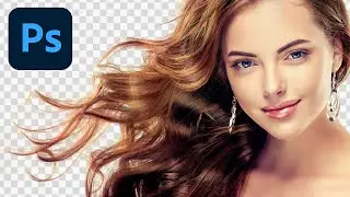 How to Cut Out HAIR from Photo in Photoshop