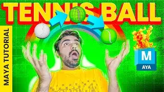 Tennis Ball 3D Model 🌈🥎 in JUST 1 Minute !! (+ BONUS CLIP 💖) Beginner Tutorial MAYA 2025 by @4vrtex