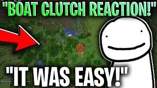 Dream REACTS TO HIS BOAT CLUTCH In MANHUNT!
