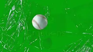 Glass breaking effect with a ball | Green Screen Library