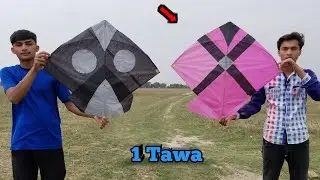 1 Tawa beautiful Kite | Pink Vs Black Kite
