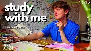 LIVE-ASMR | 5-HOUR study with me 📚🌧 real study sounds & pomodoro timer 60 & 10