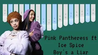 Pink Pantheress ft Ice Spice- Boy's a Liar Kalimba Cover with Tabs On-screen ||