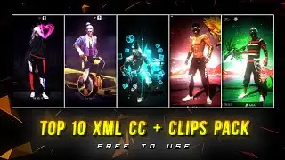 TOP 10 XML + CLIPS | FF NEW LOBBY CLIPS PACK 💫| FF EMOTE CLIPS 🔥| FF CLIPS