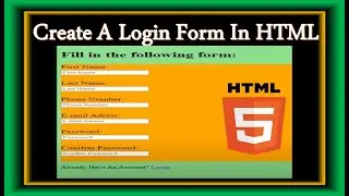 How To Create A Login Form in HTML | HTML Tutorials For Beginners
