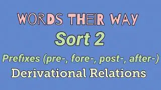 Sort 2 - Prefixes: pre-, fore-, post-, after- (Words Their Way - Derivational Relations)