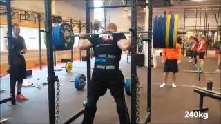 Strongmanknut 240kg knebøy 534 pounds squat