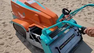 ELECTRIC beach Cleaning machine - 100% fully electric walk beahind - Eco-friendly Barracuda 2.0
