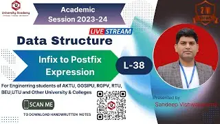 DSUC38: Infix to Postfix Conversion Using Stack Algorithm| Infix to Postfix using stack | Example