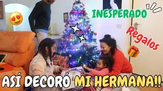 DECORACIÓN DE LA CASA DE MI HERMANA😍-PRIMERA NAVIDAD SIN MI MAMÁ😔-MIS HIJAS REACCIONAN A LOS REGALOS