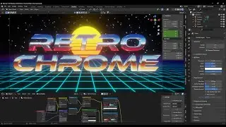 Make Synthwave Chrome Logo in 4 Min - Blender Shading tutorial
