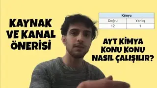 AYT KİMYA HAKKINDA HER ŞEY ! | #yks #yks2024 #tyt #ayt
