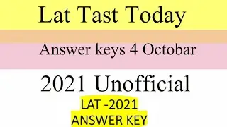 Lat Test Solved MCQs 3 October 2021 || Lat Test Answer Keys || Unofficial Result |@Elamcenter