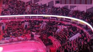 Гимн России на матче  КХЛ Хоккей Спартак Торпедо