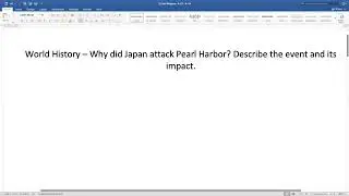 Review Pearl Harbor - Work on Perspectives of December 7, 1941