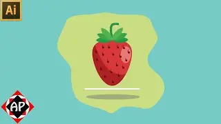 Flat Design Tutorial - Make A Strawberry (Adobe Illustrator)