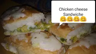 chicken cheese sandwich || cheese club Sandwich || yummy sandwich || cheese bun sandwich ||