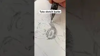 Tuto barbe version sketch rapide ! De haut en bas et bas en haut 👆 #sketch #tuto