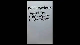 MULTIPLYING INTEGERS | How to Multiply Positive Integers and Negative Integers