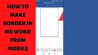 How to create border in ms word in mobile | ms word me border kaise lagaye