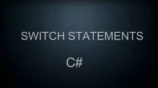 switch statement C#