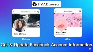 PVABrowser How To Get Facebook Account Info & Update Facebook Cover Photo