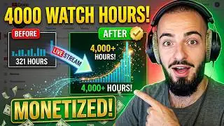 Reach 4000 Watch Hours On Youtube And Monetize Fast With This Simple Trick!