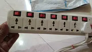 SOYEN 7 Socket Extension Cord With Individual Switches FUSE Led Indicator 7  Socket Extension Boards