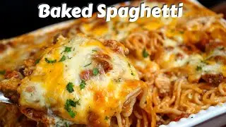 How To Make THE BEST Baked Spaghetti | Easy & Cheesy Spaghetti Recipe 