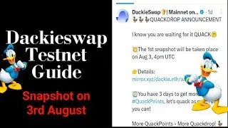 Dackieswap Testnet Airdrop Full Guide