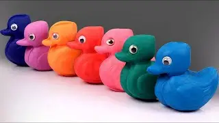 Learn Different Colors Names with Play Doh Ducks for Kids + More Clay Videos