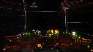 Elite Dangerous.  A tense moment in flight.