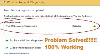 DNS isn't responding(in Hindi) | Windows 8.1 | Problem Solved!!!