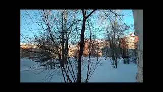 ФУТАЖ  Зима   синица поет