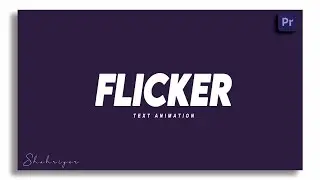 How To Create a Flicker Text effect In Premier Pro 2021  Urdu/Hindi   