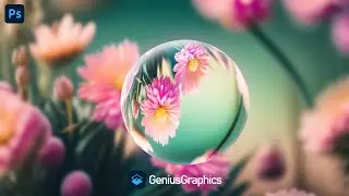 Crystal sphere effect in Photoshop | Spherize effect in Photoshop - Tutorial