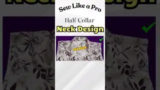 Easy to Sew Half Collar #sewing #stitching #fashion #neckdesign