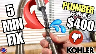💦 LEAKY💦 Kohler Kitchen Faucet EASY FIX WITHOUT CURSING🤬 | PULL OUT Hose REPLACEMENT