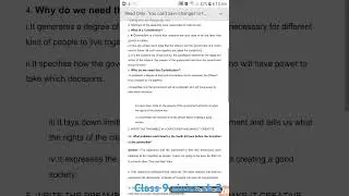 class 9th civics chapter 2 important questions answer #CivicsChapter2
