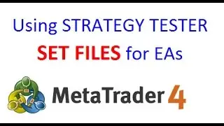 MT4 Strategy Tester set files are great free Forex tools to save and create Forex trading strategies